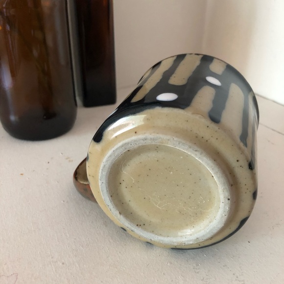 Vintage neutral ceramic mug polkadots - Picture 5 of 5